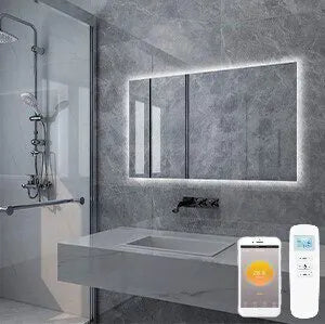 best washroom mirror led\